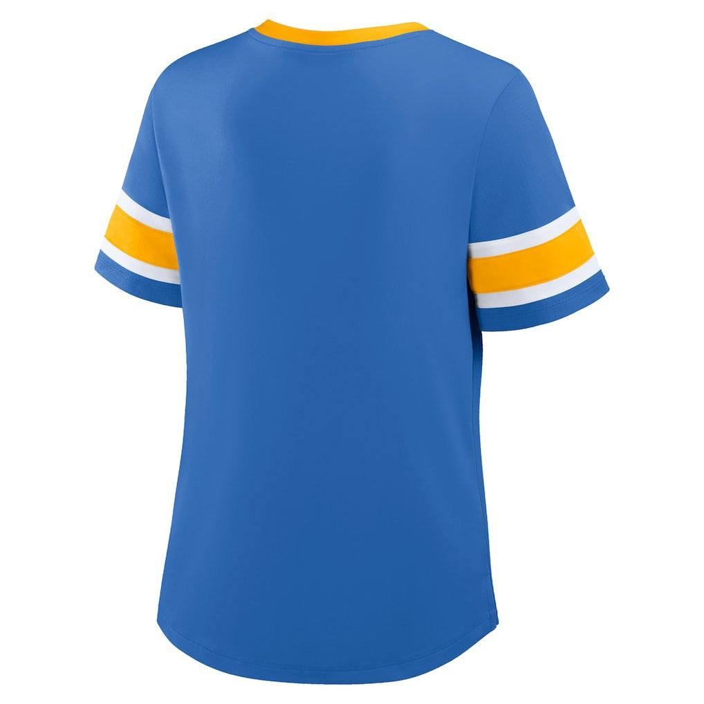 NFL Los Angeles Chargers Women's Redzone Draw Play Athena Lace-Up T-Shirt