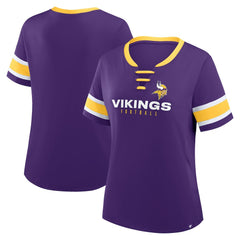 NFL Minnesota Vikings Women's Redzone Draw Play Athena Lace-Up T-Shirt