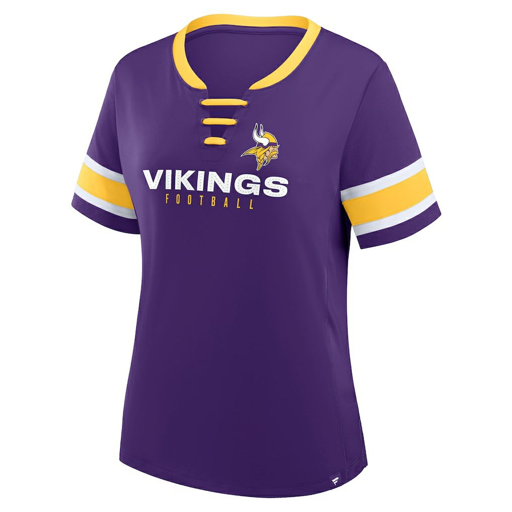 NFL Minnesota Vikings Women's Redzone Draw Play Athena Lace-Up T-Shirt