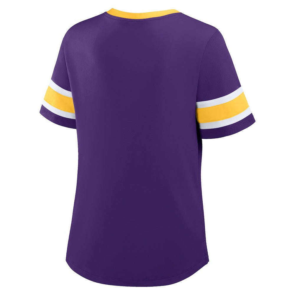 NFL Minnesota Vikings Women's Redzone Draw Play Athena Lace-Up T-Shirt