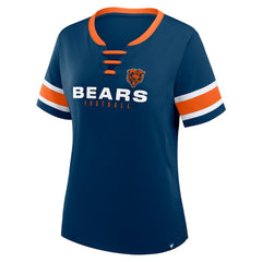 NFL Chicago Bears Women's Redzone Draw Play Athena Lace-Up T-Shirt
