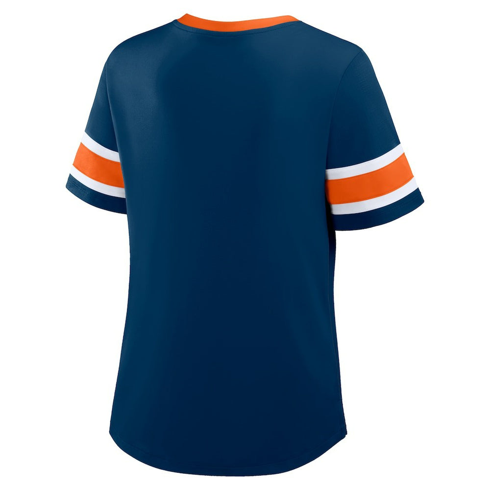NFL Chicago Bears Women's Redzone Draw Play Athena Lace-Up T-Shirt