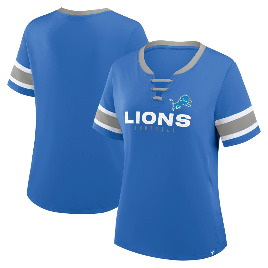 NFL Detroit Lions Women's Redzone Draw Play Athena Lace-Up T-Shirt