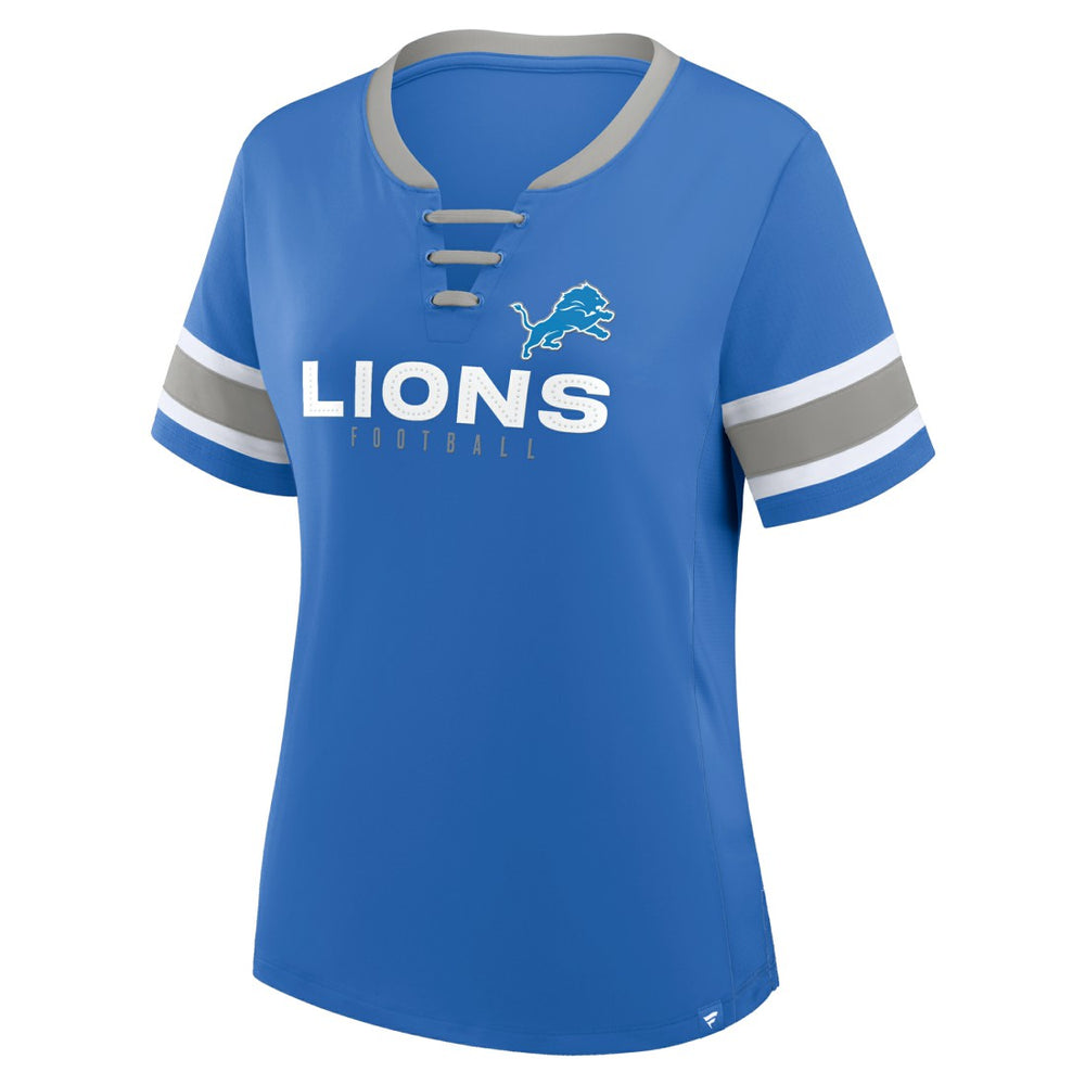 NFL Detroit Lions Women's Redzone Draw Play Athena Lace-Up T-Shirt