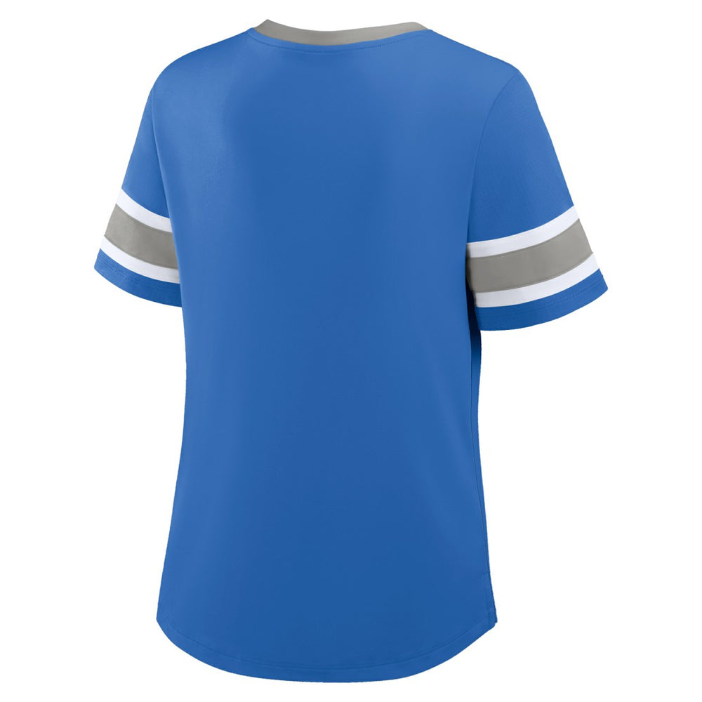 NFL Detroit Lions Women's Redzone Draw Play Athena Lace-Up T-Shirt