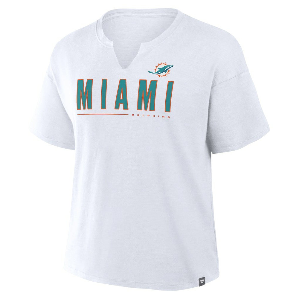 NFL Miami Dolphins Women's Redzone Slub Boxy T-Shirt