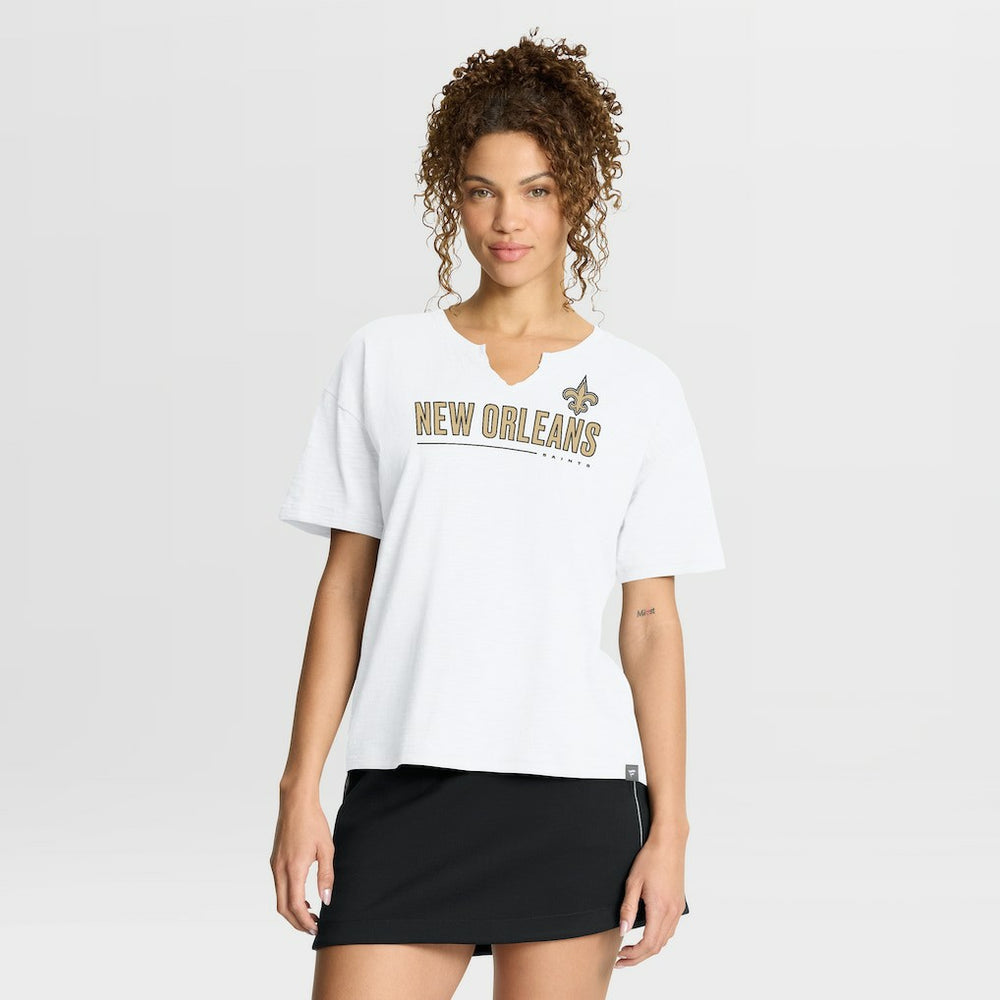 NFL New Orleans Saints Women's Redzone Slub Boxy T-Shirt