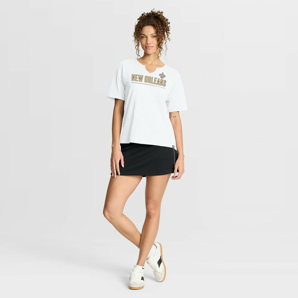 NFL New Orleans Saints Women's Redzone Slub Boxy T-Shirt