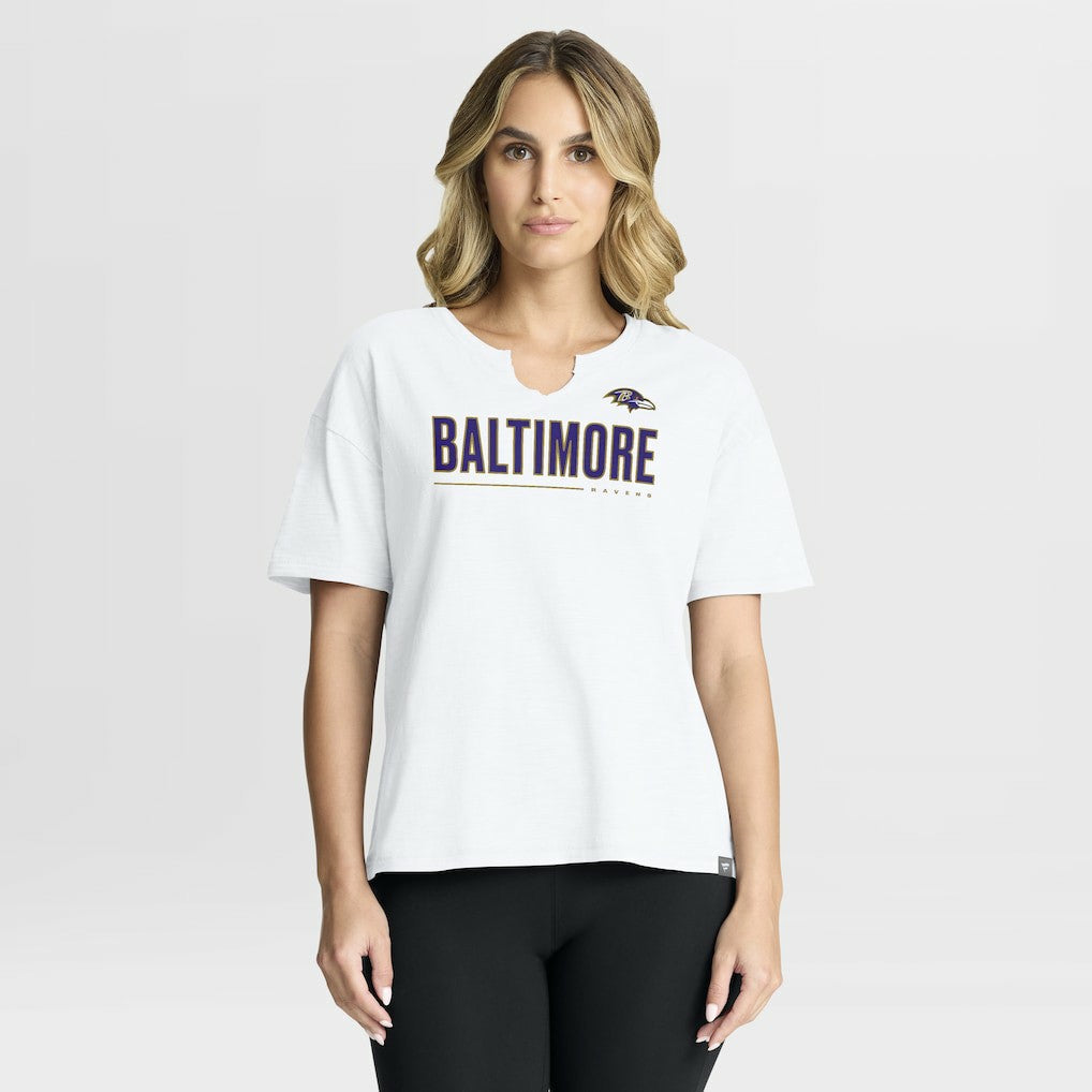 NFL Baltimore Ravens Women's Redzone Slub Boxy T-Shirt