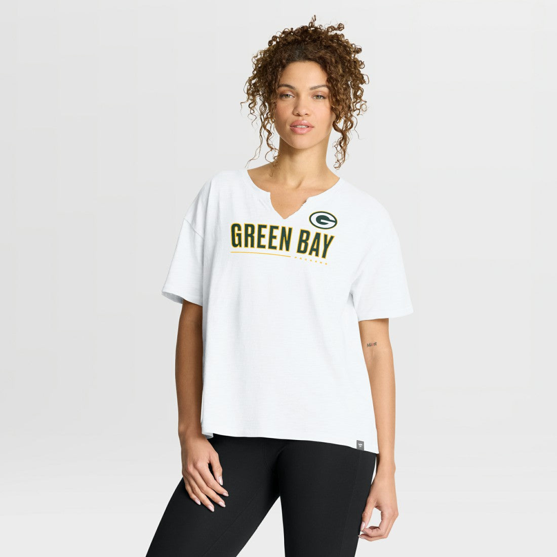 NFL Green Bay Packers Women's Redzone Slub Boxy T-Shirt