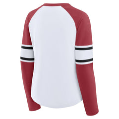 NFL Arizona Cardinals Women's Redzone Blitz Package Raglan Lace-Up V-Neck Long Sleeve T-Shirt