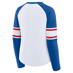 NFL Buffalo Bills Women's Redzone Blitz Package Raglan Lace-Up V-Neck Long Sleeve T-Shirt