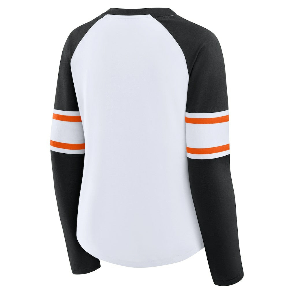 NFL Cincinnati Bengals Women's Redzone Blitz Package Raglan Lace-Up V-Neck Long Sleeve T-Shirt