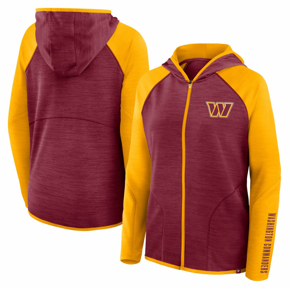 NFL Washington Commanders Women's Redzone End Around Pass Raglan Full-Zip Hoodie