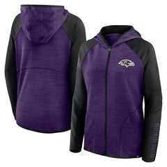 NFL Baltimore Ravens Women's Redzone End Around Pass Raglan Full-Zip Hoodie