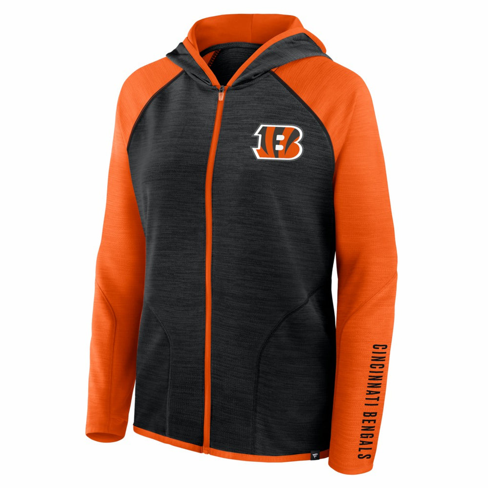 NFL Cincinnati Bengals Women's Redzone End Around Pass Raglan Full-Zip Hoodie