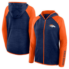 NFL Denver Broncos Women's Redzone End Around Pass Raglan Full-Zip Hoodie