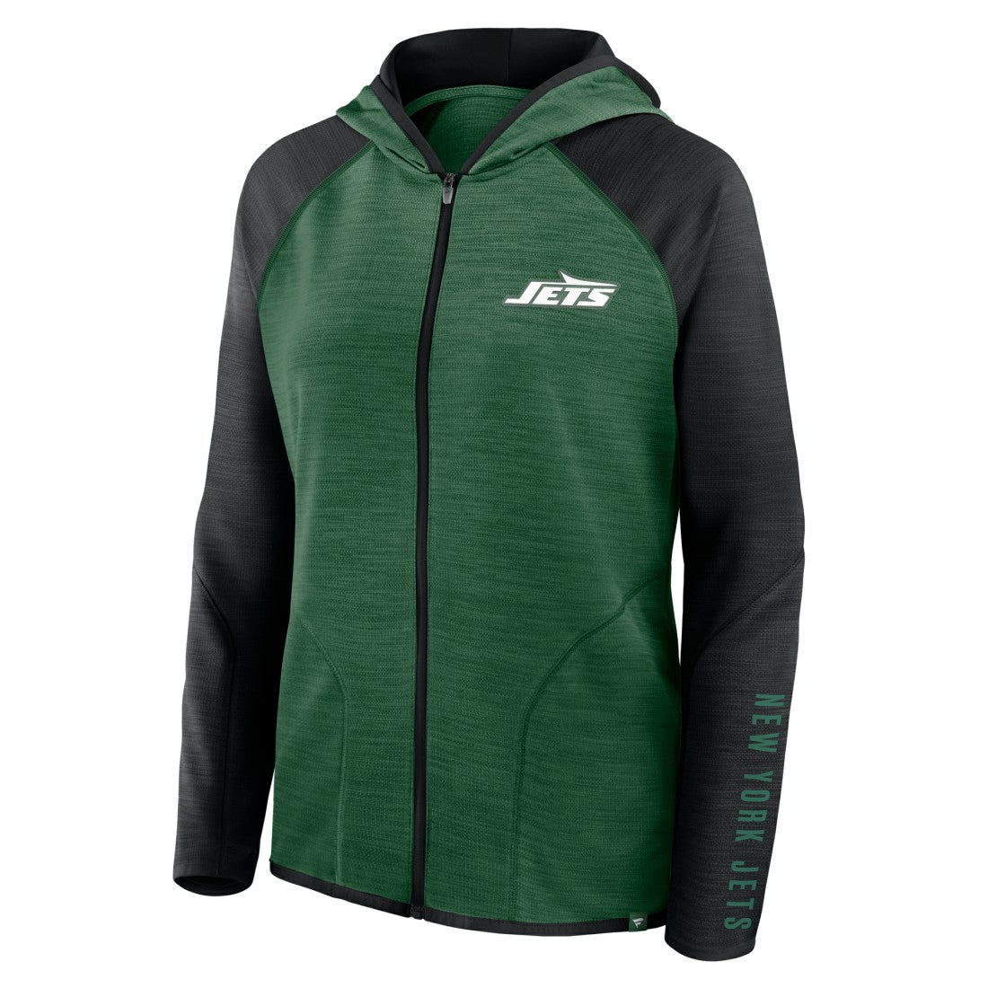 NFL New York Jets Women's Redzone End Around Pass Raglan Full-Zip Hoodie