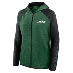 NFL New York Jets Women's Redzone End Around Pass Raglan Full-Zip Hoodie