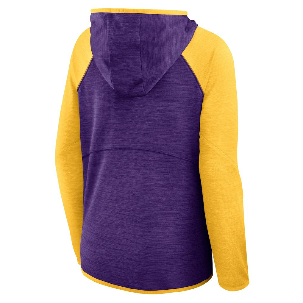 NFL Minnesota Vikings Women's Redzone End Around Pass Raglan Full-Zip Hoodie