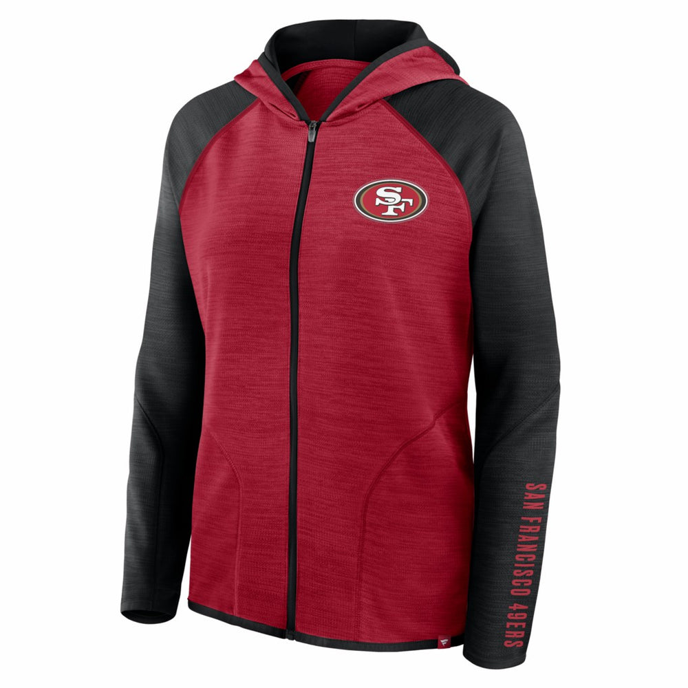NFL San Francisco 49ers Women's Redzone End Around Pass Raglan Full-Zip Hoodie