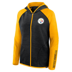 NFL Pittsburgh Steelers Women's Redzone End Around Pass Raglan Full-Zip Hoodie