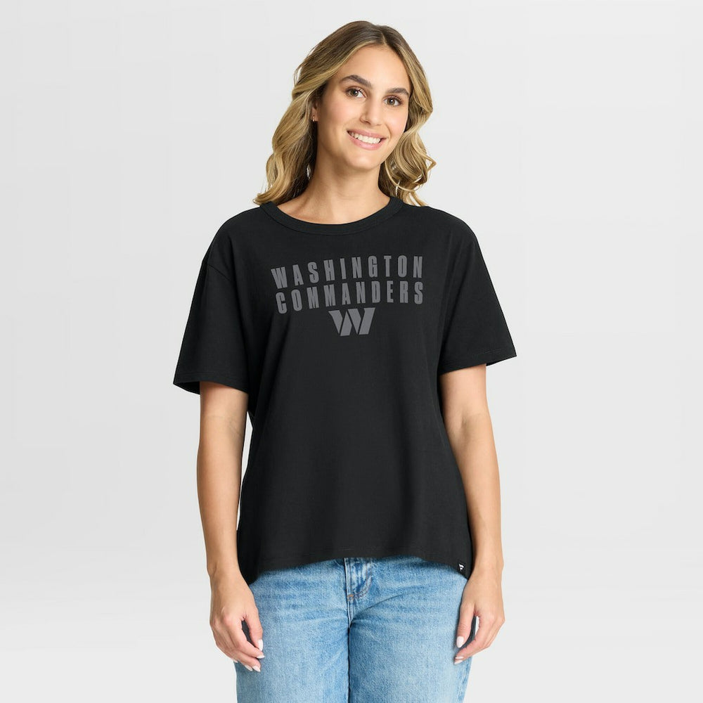 NFL Washington Commanders Women's Blackout Kneel Down Legacy T-Shirt