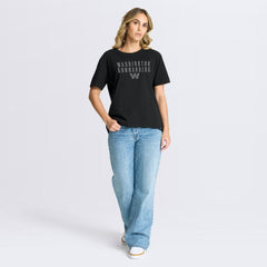 NFL Washington Commanders Women's Blackout Kneel Down Legacy T-Shirt