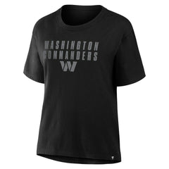 NFL Washington Commanders Women's Blackout Kneel Down Legacy T-Shirt