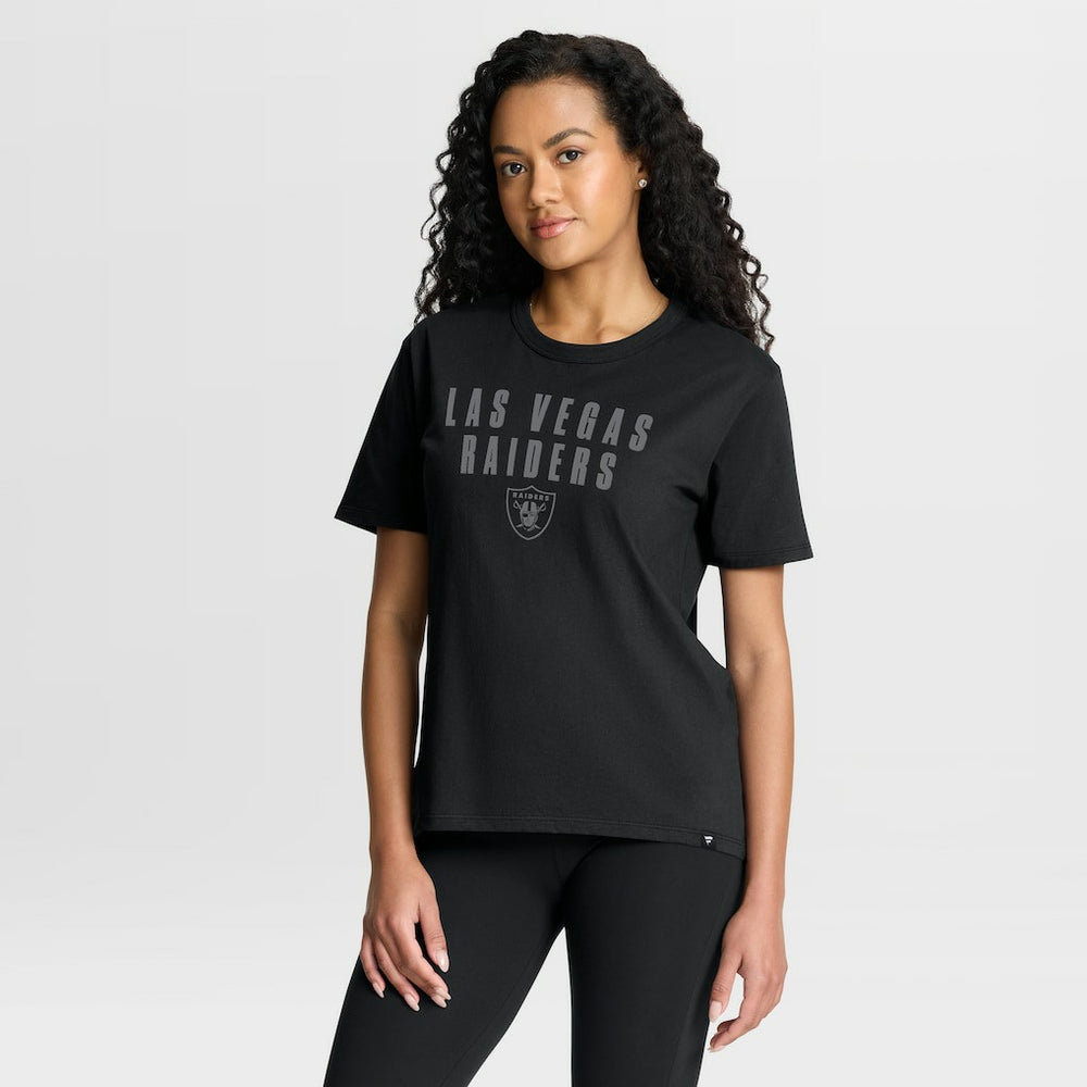 NFL Las Vegas Raiders Women's Blackout Kneel Down Legacy T-Shirt