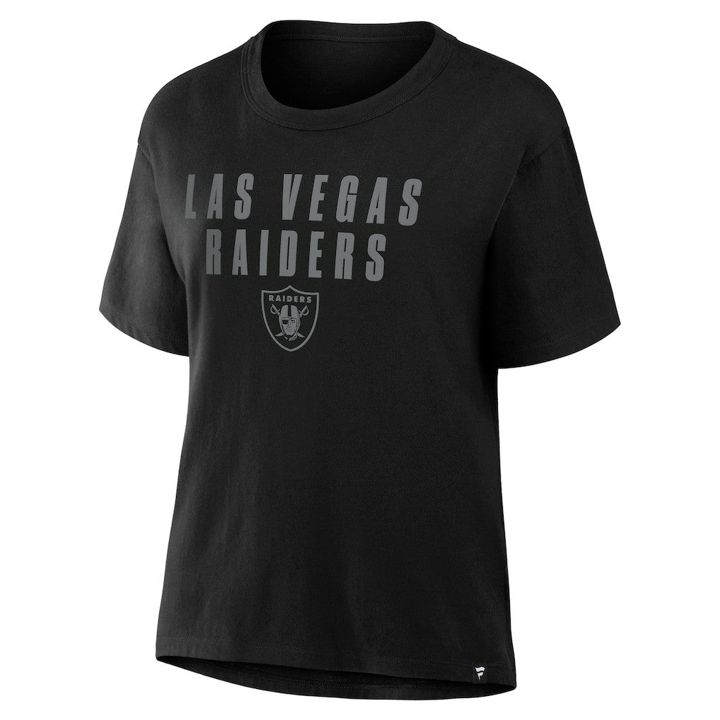 NFL Las Vegas Raiders Women's Blackout Kneel Down Legacy T-Shirt