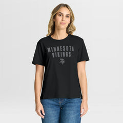 NFL Minnesota Vikings Women's Blackout Kneel Down Legacy T-Shirt