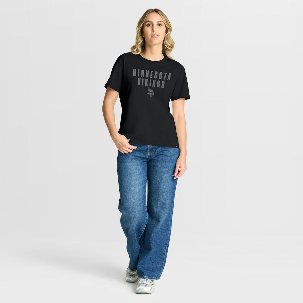 NFL Minnesota Vikings Women's Blackout Kneel Down Legacy T-Shirt