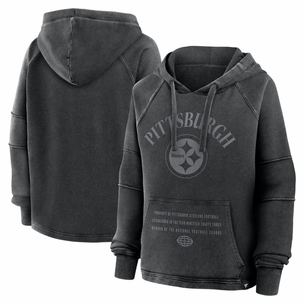 NFL Pittsburgh Steelers Women's Oversized Raglan Gridiron Hoodie