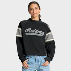 NFL Las Vegas Raiders Oversized Hometown Toss Sweep Mock Neck Pullover
