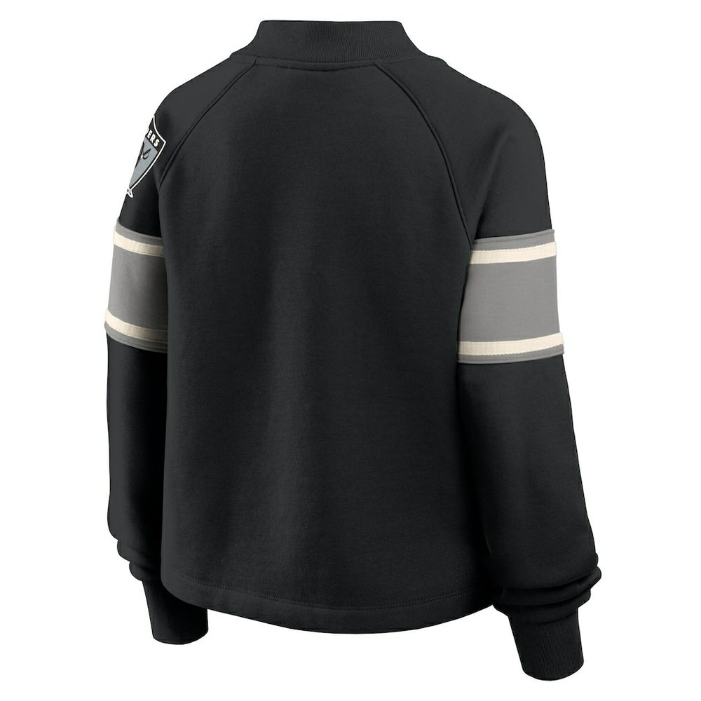 NFL Las Vegas Raiders Oversized Hometown Toss Sweep Mock Neck Pullover