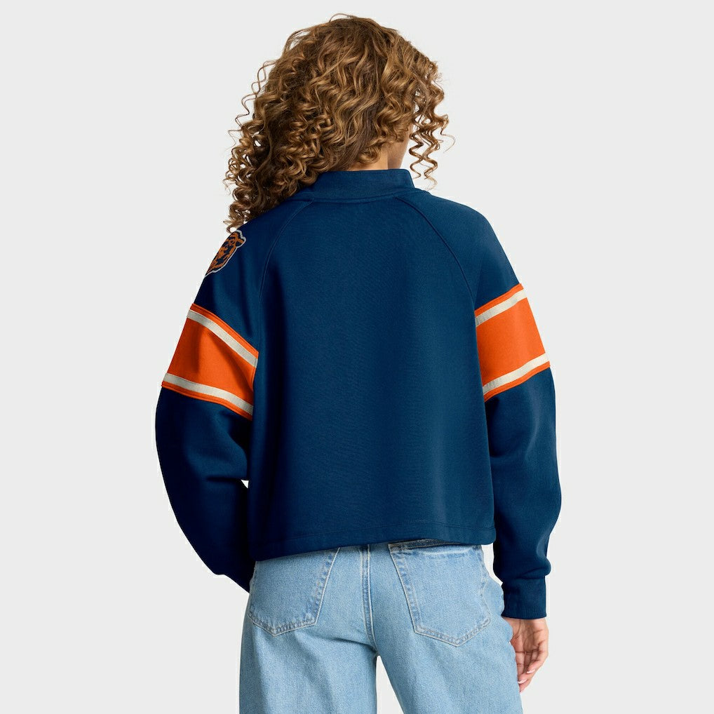 NFL Chicago Bears Oversized Hometown Toss Sweep Mock Neck Pullover