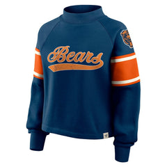 NFL Chicago Bears Oversized Hometown Toss Sweep Mock Neck Pullover