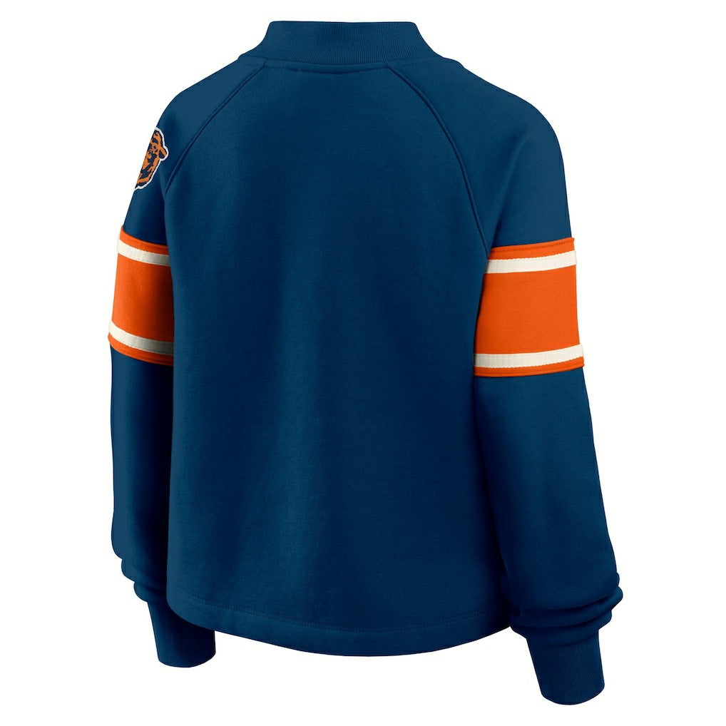 NFL Chicago Bears Oversized Hometown Toss Sweep Mock Neck Pullover