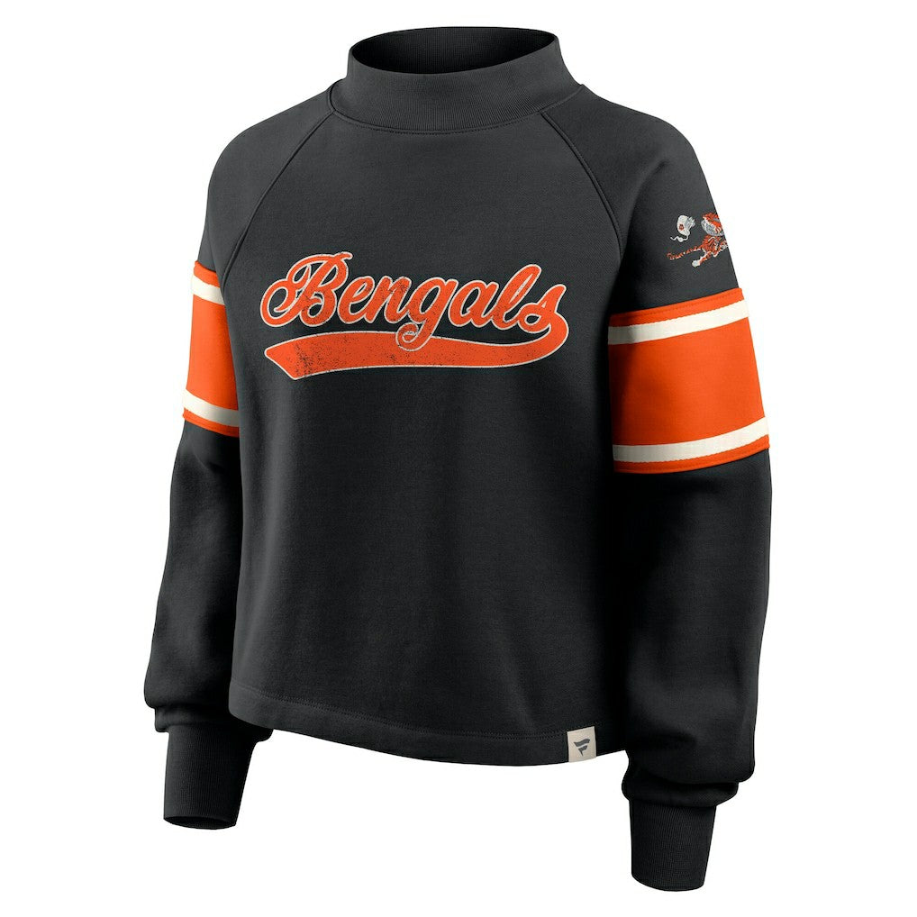 NFL Cincinnati Bengals Oversized Hometown Toss Sweep Mock Neck Pullover