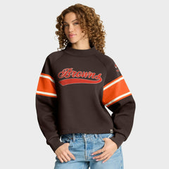 NFL Cleveland Browns Oversized Hometown Toss Sweep Mock Neck Pullover