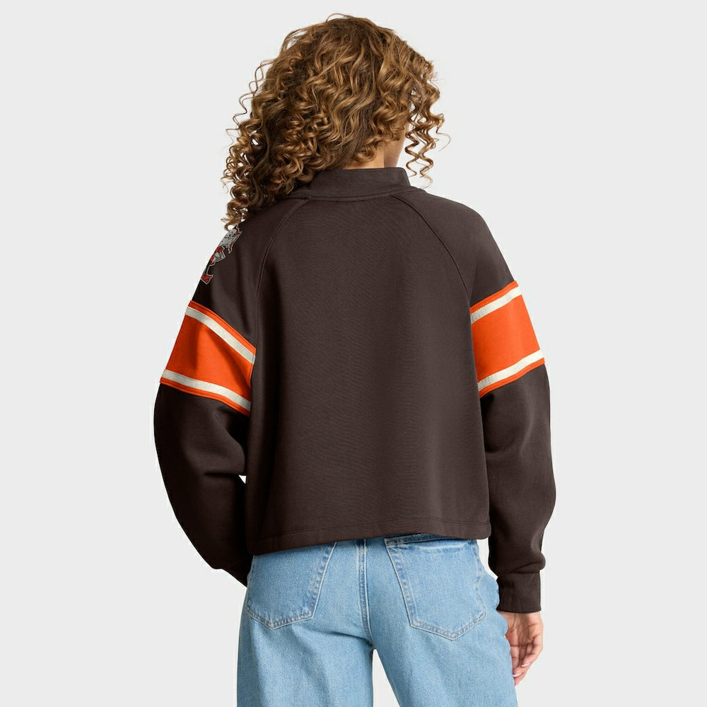 NFL Cleveland Browns Oversized Hometown Toss Sweep Mock Neck Pullover