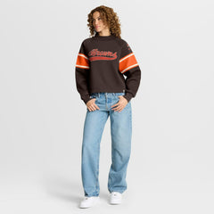 NFL Cleveland Browns Oversized Hometown Toss Sweep Mock Neck Pullover