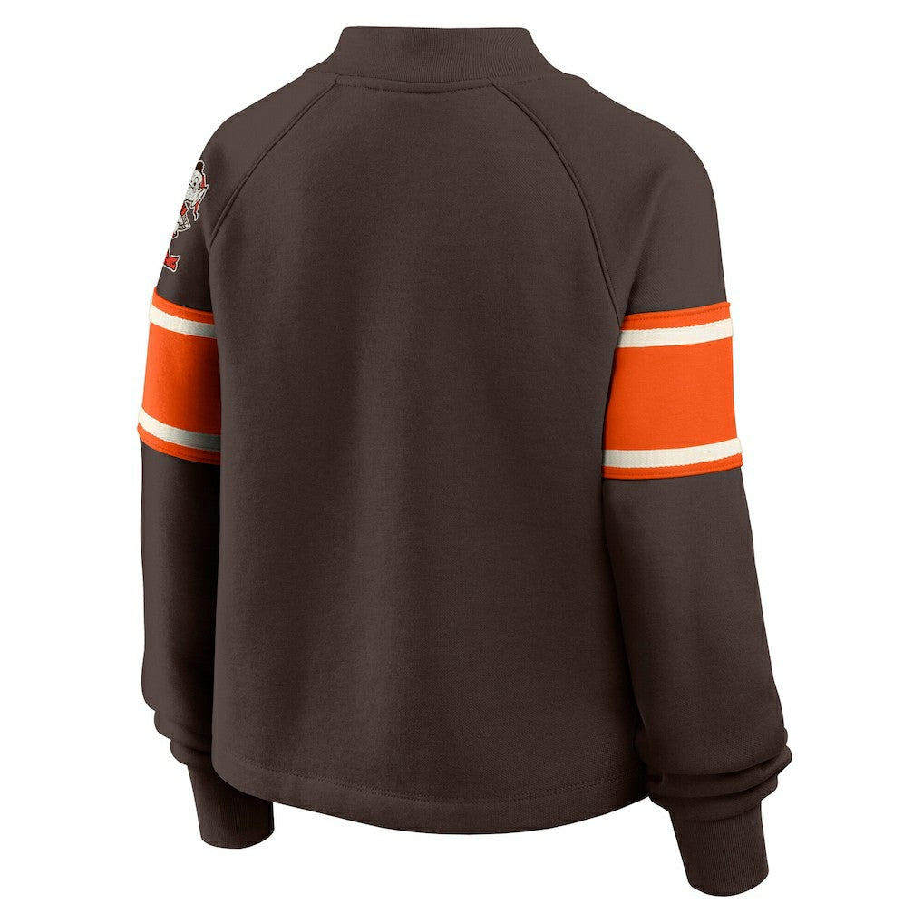 NFL Cleveland Browns Oversized Hometown Toss Sweep Mock Neck Pullover