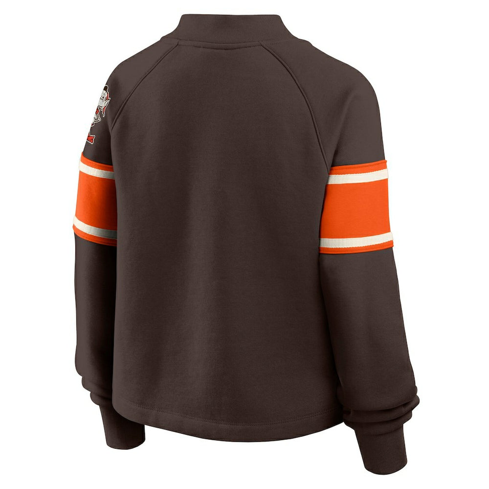 NFL Cleveland Browns Oversized Hometown Toss Sweep Mock Neck Pullover
