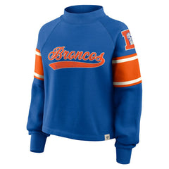 NFL Denver Broncos Oversized Hometown Toss Sweep Mock Neck Pullover