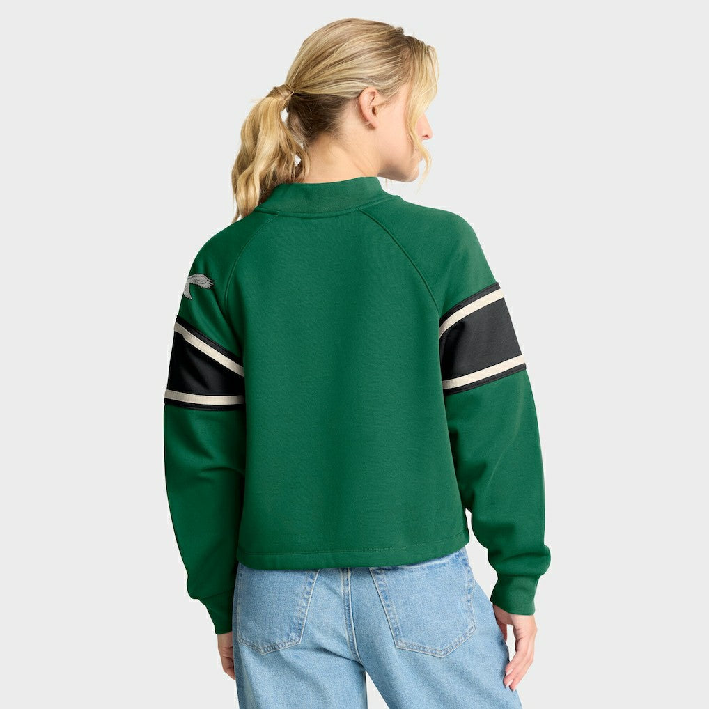 NFL Philadelphia Eagles Oversized Hometown Toss Sweep Mock Neck Pullover