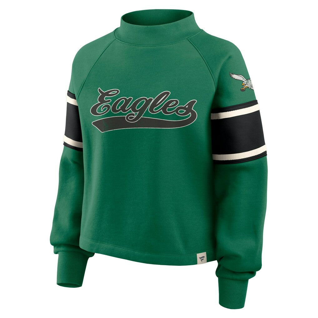 NFL Philadelphia Eagles Oversized Hometown Toss Sweep Mock Neck Pullover