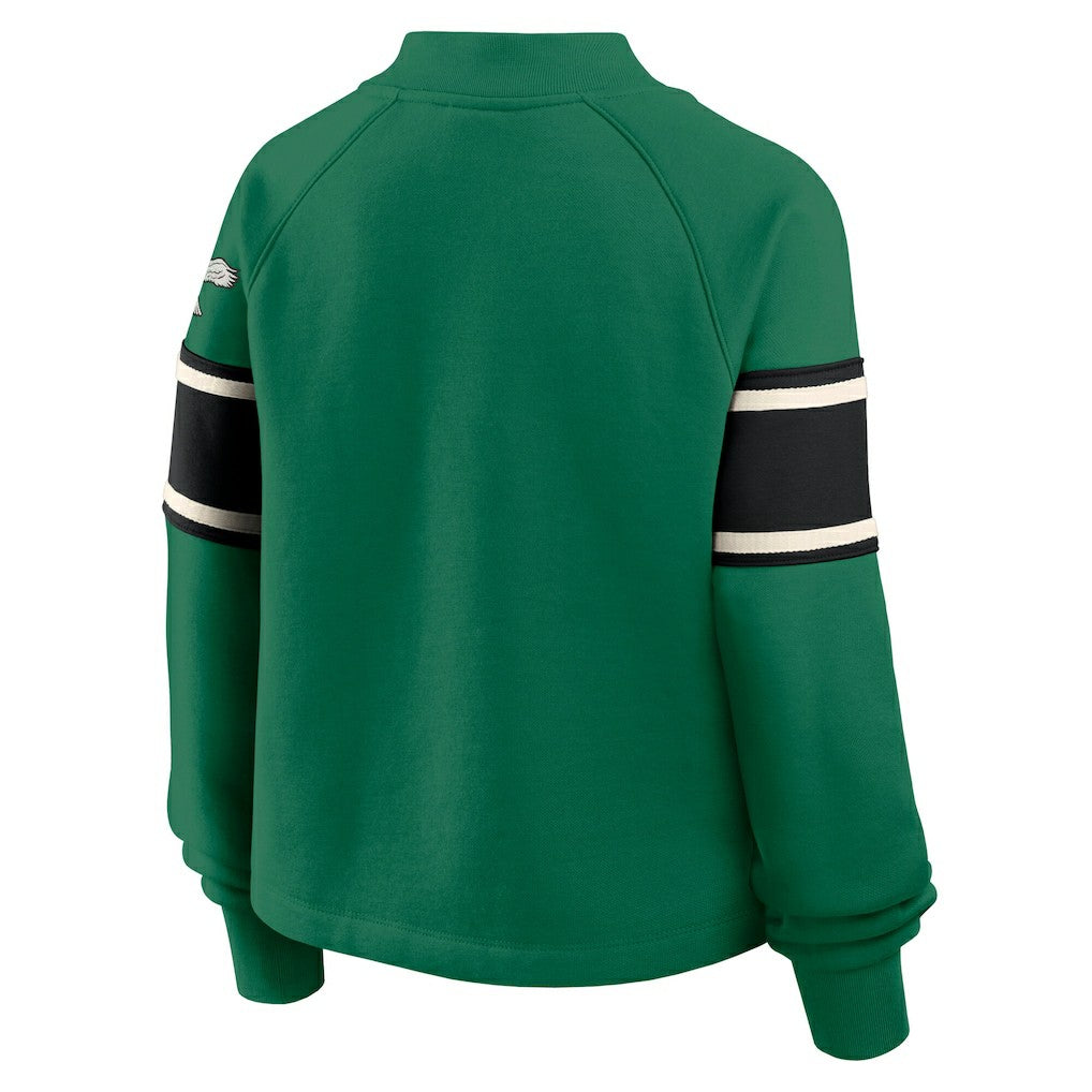 NFL Philadelphia Eagles Oversized Hometown Toss Sweep Mock Neck Pullover