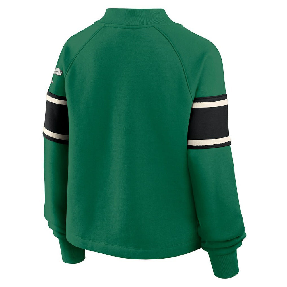 NFL Philadelphia Eagles Oversized Hometown Toss Sweep Mock Neck Pullover